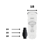 באבלר זכוכית ומתאם 14-18 מ"מ לוופורייזר לגאסי פרו 2